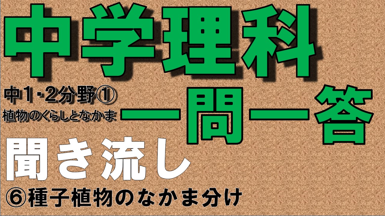 中１理科 一問一答 ２分野 種子植物のなかま分け 中学生のための学習サイト ｂｙてらこや